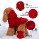 thumbnail image 4 of Suéter con Capucha de Poliéster para Perros Ropa de Invierno para Mascotas con Bolsillo Rojo L, 4 of 7