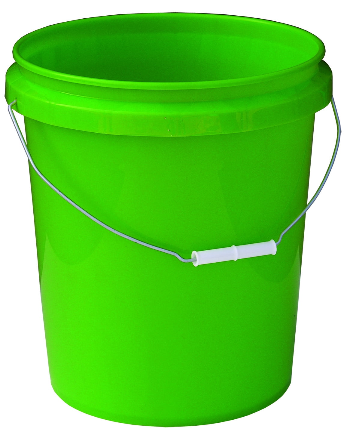 green plastic bucket
