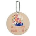 thumbnail image 1 of Give Everyday Beautiful Life Flowers Bird Round Luggage ID Tag Card Suitcase Carry-On, 1 of 8