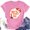05-Pink, variant on Cute Summer Tops for Women Loose Short Sleeve mit Print Cool Crew Neck Casual Stretch Plus Size Graphic Graphic Tees for Women Black Size M