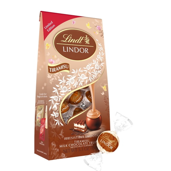 Lindt LINDOR Easter Tiramisu Milk Chocolate Candy Truffles, 5.3 oz. Bag