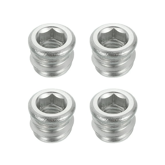 4Pcs Threaded Inserts Nuts, M6x10mm Hex Socket Drive Nut Inserts for Wood