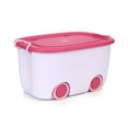 thumbnail image 1 of Stackable Latch Box Storage Containers Plastic Bins for Kids Baby Toys Clothes Books (Purple), 1 of 8