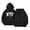 Black, variant on XIAONU Womens NYC Letter Graphic Hoodies Hooded Drawstring Pullover Top Casual Daily Wear Sweatshirts