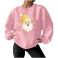 thumbnail image 4 of Women's Fashion Loose Casual Christmas Printed Round Neck Long Sleeve Hoodless Sweatshirt, 4 of 6