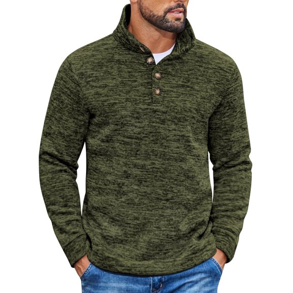 COOFANDY Mens Mock Turtleneck Sweater Knit Fashion Long Sleeves Sweatshirt Top