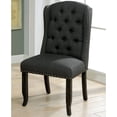 thumbnail image 4 of Tradi Fabric Tufted Wingback Side Chairs, Set of 2, Gray, 4 of 5