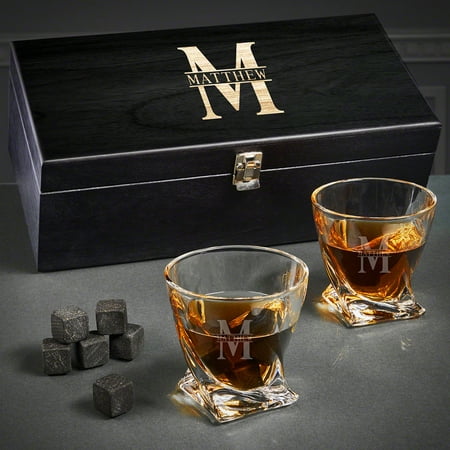 

Oakmont Engraved Twist Whiskey Glasses Box Set