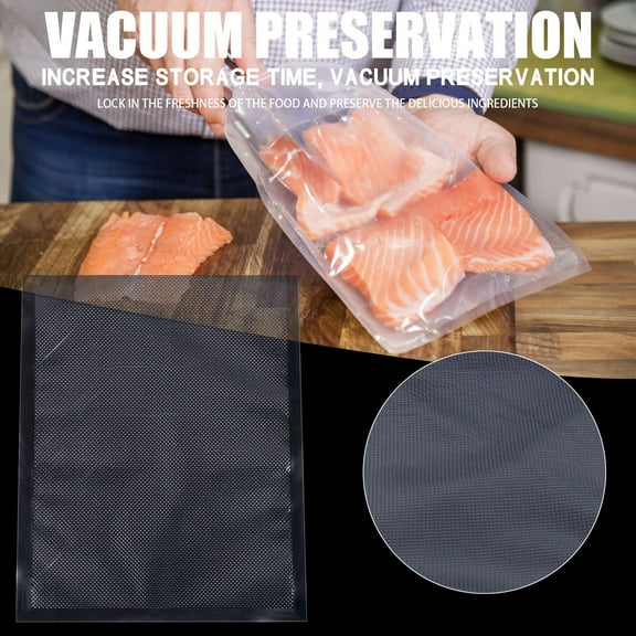 WUSUOWEI 44PCS Vacuum Sealer Bags 8" X 10" Precut Airtight Vacuum Storage Bags, Long-Term Storage Vacuum Seal Freezer Bags for Microwave