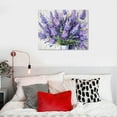 thumbnail image 4 of Creowell  Lavender Wall Art Bathroom Decor Blue Flowers Canvas Picture Watercolor Painting Canvas Prints Bedroom Wall Decor Canvas Art for Office Kitchen Home Decoration 20x16 in/16x12 in, 4 of 4