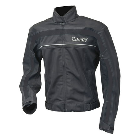 Mossi Men's Jaunt Motorcycle Jacket, Black/Grey -