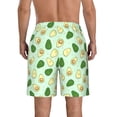 thumbnail image 3 of KLL Avocado Men's Casual Summer Beach Shorts Hawaiian Shorts with Pockets-Large, 3 of 5