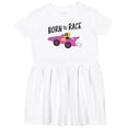 thumbnail image 3 of Inktastic Born to Race Pink Race Car Girls Toddler Dress, 3 of 5