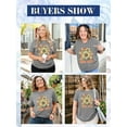 thumbnail image 6 of XCHQRTI Sunflower Shirts for Womens Plus Size Short Sleeves T-Shirt Graphic Oversized Flower Tops, 6 of 9