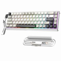 ATTACK SHARK X68MAX HE Rapid Trigger CNC Aluminum Keyboard Magnetic Switch with C01Ultra RGB Coiled Cable