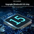 thumbnail image 3 of Binmer Car Bluetooth Transmitter MP3 Wireless Colorful Lamp Adapter Car USB Charger, 3 of 9