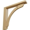 Ekena Millwork 2 1/2"W x 14 3/4"D x 14 1/4"H Reece Shelf Bracket, Cherry