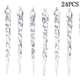 thumbnail image 1 of Adornos para árbol de Navidad con forma de carámbano, 12 piezas - Colgantes para árbol de Navidad con carámbano acrílico, 1 of 8