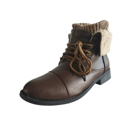 

jsaierl Women Fashion Cowboy Riding Boots Casual Warm Middle Heels Middle Tube Boots Shoes