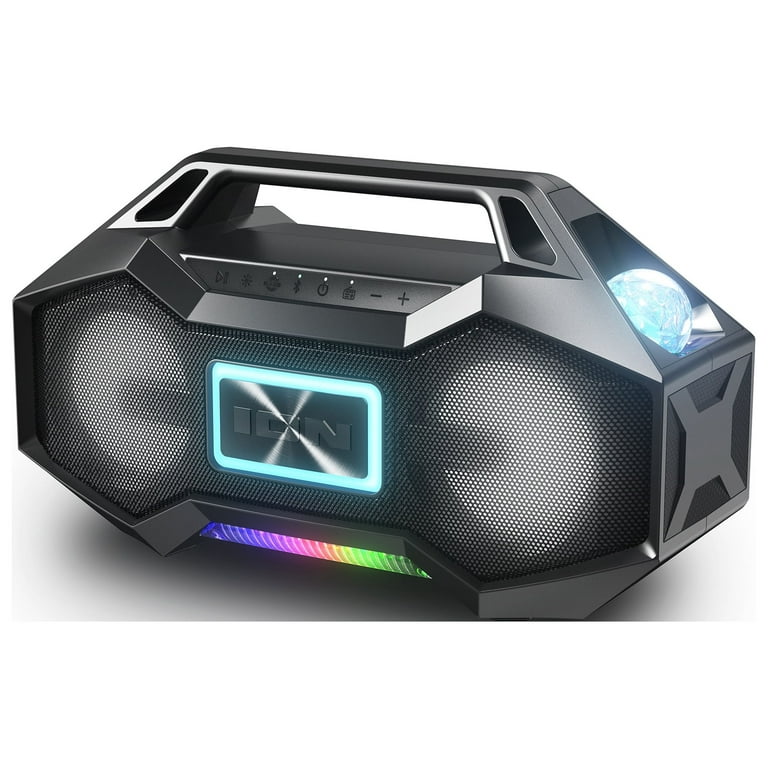 SonicBoomer X-Dix - Sistema PA portátil con micrófono inalámbrico - Altavoz  Boombox Bluetooth Party y máquina de karaoke con luces, subwoofer dual de