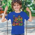 thumbnail image 3 of Tee Hunt Dean Russo Peace Love Music Youth T-Shirt Guitar Happy Good Vibe Kids, Blue, Small, 3 of 5
