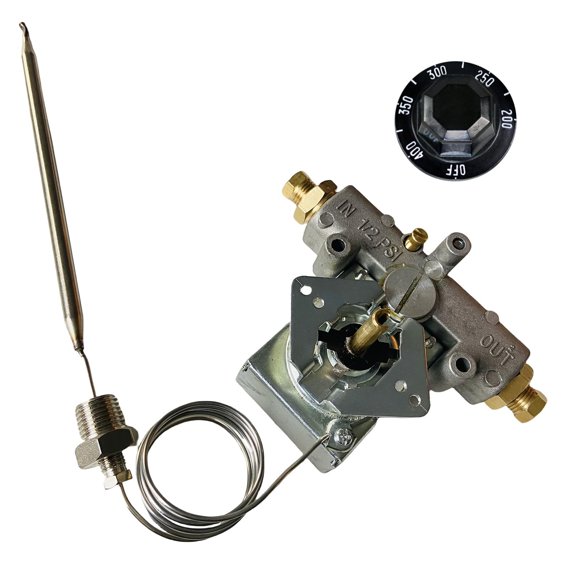 MCAMPAS Gas Fryer Thermostat W/ 200-400 F Range,1/4" Mpt Stuff Box Compatible With Pitco P5047588, Pitco GSA60301800, Pitco 4290-006 Gas Thermostat