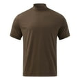 thumbnail image 5 of Hvyesh Men's Big and Tall Mock Turtleneck T Shirts Casual Short Sleeve Basic Shirt Trendy Slim Fit Solid Pullover Tee Tops, 5 of 9