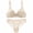 Beige, variant on Levmjia Women Floral Lace Lingerie Set Two Piece Panty Adjustable Thin Straps Underwire Support Thin Cup Soft Breathable Outfit Daily Honeymoon Romantic Private Bedroom Night