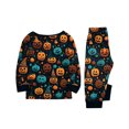 thumbnail image 2 of Matching Family Halloween Pajamas Set - 2026 Cute Ghost & Pumpkin Print Two-Piece Sleepwear Pjs - Family Matching Pajamas Soft Holiday Jumpsuit Loungewear for Family, 2 of 6