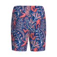 thumbnail image 7 of Daiia Retro plants forest animals Mens Woven Stretch Pajama Short,Short Pajama Pants-X-Large, 7 of 7