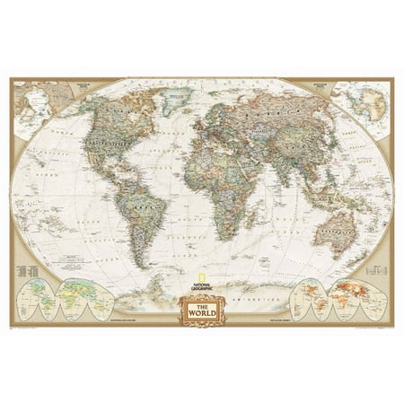 - National Geographic Maps World Executive Wall Map