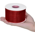 thumbnail image 4 of Burlap Red Wired Ribbon, 2 1/2 inch 10 Yard, Jute Ribbon for Decoration Bows Craft Gift Wrapping Wreath Sewing, 4 of 8