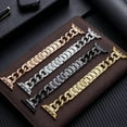 thumbnail image 7 of Cuban Link band+PC Case for Apple watch strap 41mm 40mm 38mm 45mm 44mm 42mm Stainless steel metalapple watch wristbands bracelet iWatch series 7 6 5 4 3 SE, 7 of 7