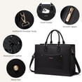 thumbnail image 5 of LOVEVOOK Laptop Tote Bag for Women, 15.6 Inch Work Bags, Vintage Leather Tote Bag, Waterproof Computer Bags with Clutch Purse, Large Capacity Messenger Bag for Teacher College Business Office, 5 of 7