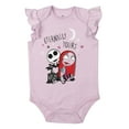 thumbnail image 5 of Disney Nightmare Before Christmas Jack Skellington Sally Infant Baby Girls 5 Pack Cuddly Short Sleeve Bodysuits Multicolor 24 Months, 5 of 5