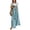 46# Sky Blue, variant on Polka Dot Jumpsuits for Women Summer Casual Boho Wide Leg Overalls Loose Fit Sleeveless Rompers with Pockets(White,XL)