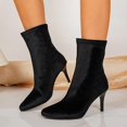 thumbnail image 4 of LEAVINGSUO Women's Ankle Boots Fashion Casual And Winter Pointed-Toe Slim Heel High Heel Short Boots 41, 4 of 8