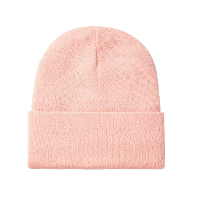 FAIWAD Beanie Hat for Unisex Ribbed Knitted Slouchy Beanie Hats Solid Color Soft Foldable Hat