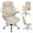 Cream, variant on HESL Office Chair with Flip-Up Arms, Big and tall Office Chair with Rocking Mode, Desk Chair, Pink