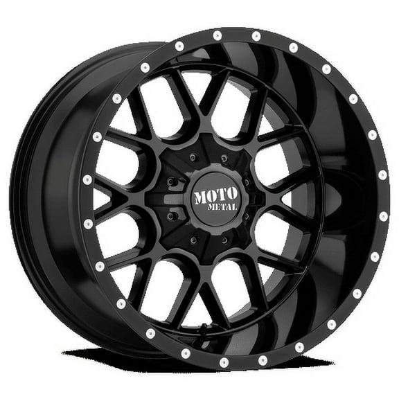 Moto Metal Aluminum Rim MO986 SIEGE 20X10in Gloss Black Finish, MO986210353A18N