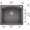 thumbnail image 6 of BLANCO DIAMOND Single Dual Mount - Cafe Brown, 6 of 7