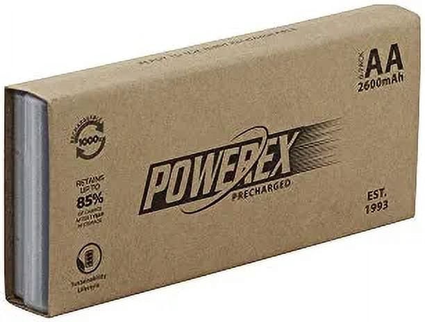 Powerex Low Self-Discharge Precharged AA Rechargeable Nimh Batteries, (MH-8AAP-BH)