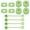 Green, variant on Uxcell Silicone Spill Stopper Accessories for Straw Cup 2.0 40oz/ 30oz, Black Set of 12