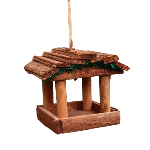 Alimentador de Aves Silvestres House para Decoración de Patio de Jardín Fuera Niños