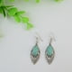 thumbnail image 4 of Pendientes boho perfecl turquesa gota flor oreja boda, 4 of 5