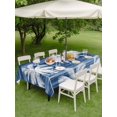 thumbnail image 3 of Outdoor Tablecloth with Umbrella Hole & Zipper, Navy Blue Palm Trees Rectangle Tablecloth 52x70 Inch, Vintage Tropical Summer Botancial Patio Table Cover Waterproof Table Cloth for Picnic/Party, 3 of 7