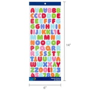Hello Hobby Multicolor Foil Alphabet Stickers, 89 Count