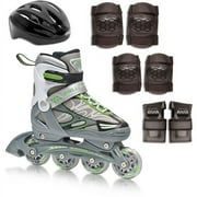 Boys' ZX-9 Inline Skates and Protective Gear Pack