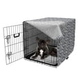 thumbnail image 5 of Abstract Dog Crate Cover, Continuous Semi Circles in Greyscale Tones Squama Style, Easy to Use Pet Kennel Cover Small Dogs Puppies Kittens, 7 Sizes, Pale Taupe Dark Grey, by Ambesonne, 5 of 6