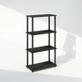thumbnail image 2 of Furinno Turn-N-Tube 4-Tier Multipurpose Shelf Display Rack, Shelving Unit, Bookcase, Americano/Black, 2 of 6